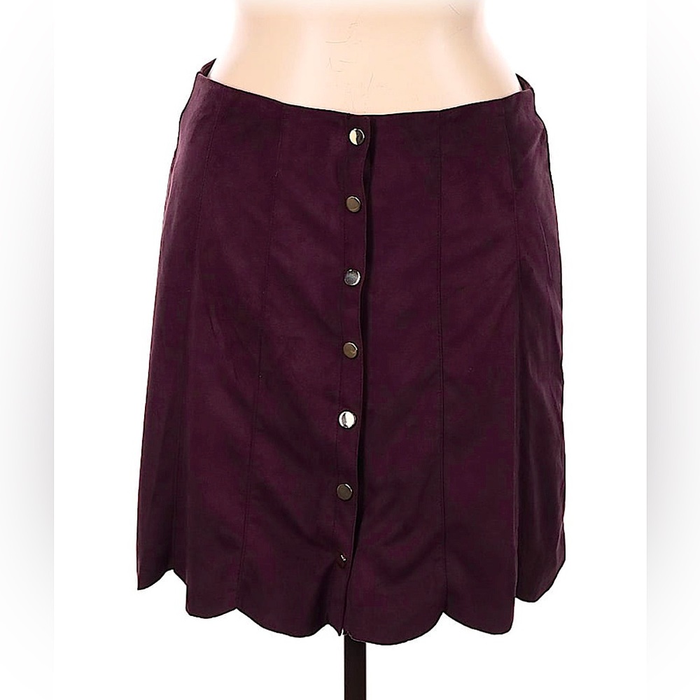 Chelsea & Theodore Faux Suede Skirt NWT